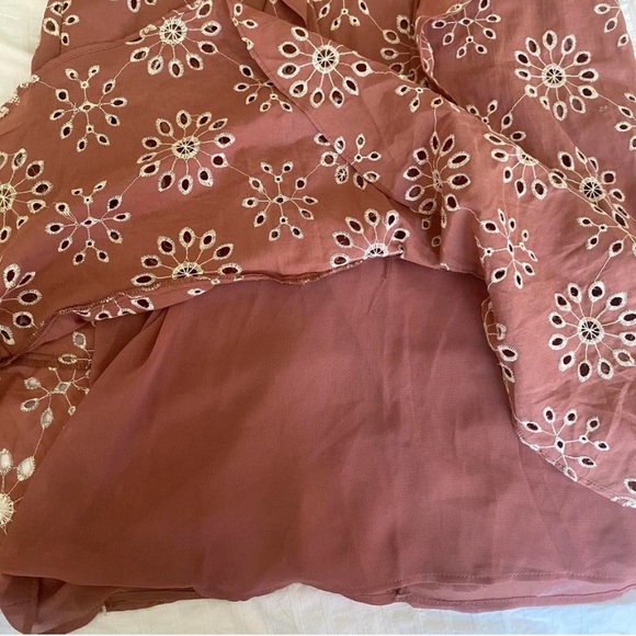 ZARA Terracotta Dandelion Floral Embroidery Dress - Picture 5 of 6